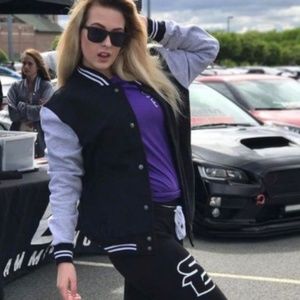 slammedenuff varsity button jacket
